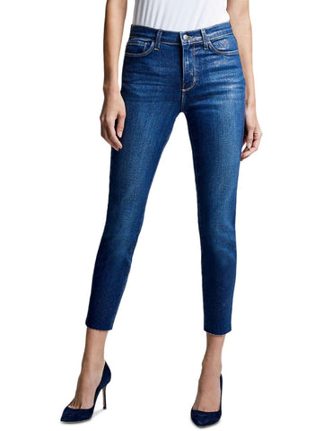 el matador womens crop glitter skinny jeans