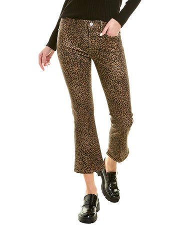 FRAME Denim le crop mini boot leopard jean