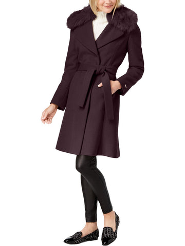 Tahari fiona womens winter wool wrap coat