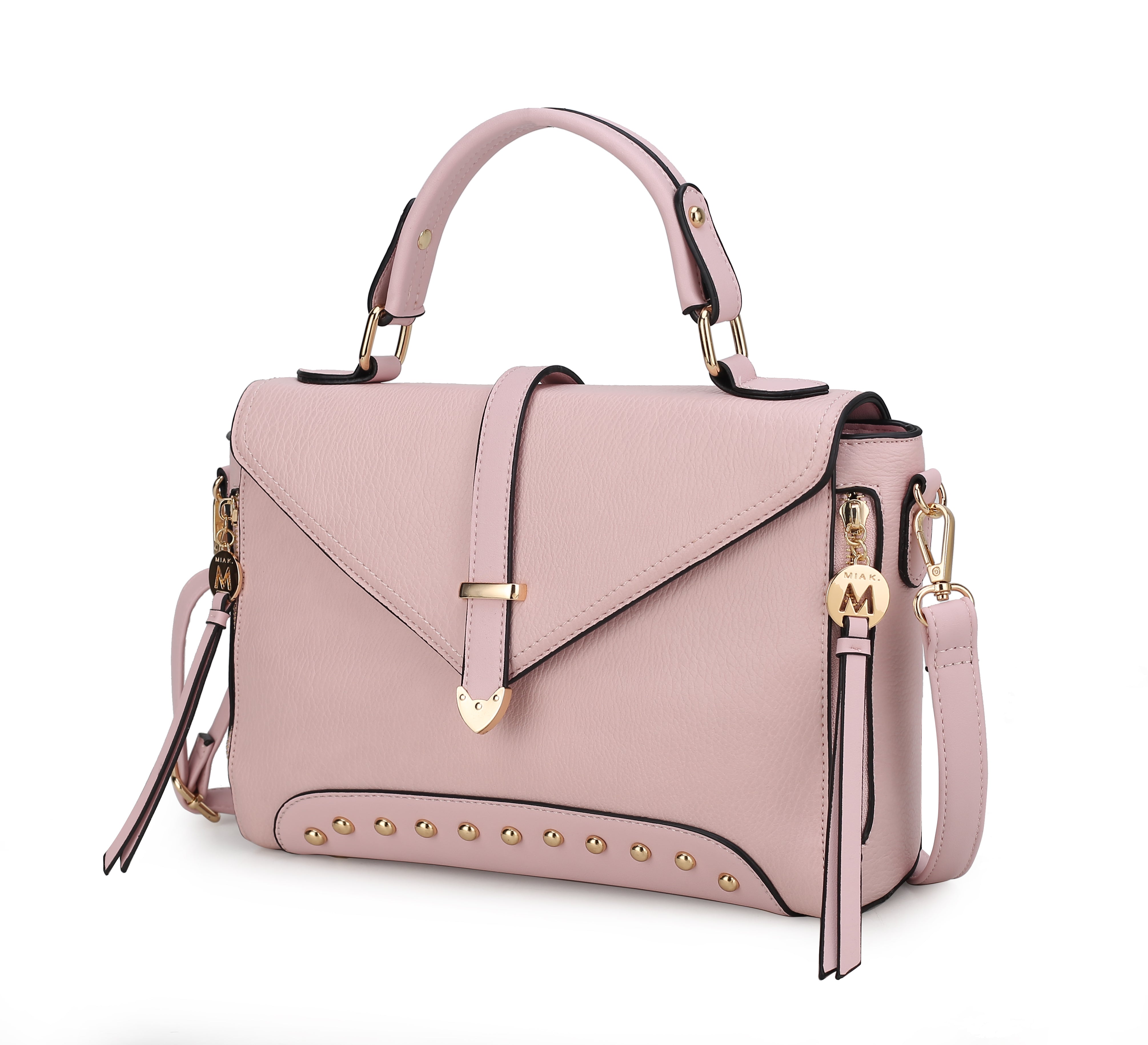 Mkf Collection By Mia K Angela Vegan Leather Women's Satchel Bag In Pink