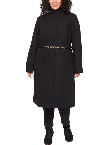 Vince Camuto womens belted trench wool coat