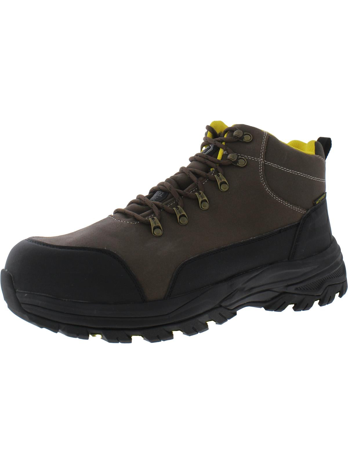Shop Skechers Fannter-dezful Mens Leather Round Toe Work & Safety Boot In Green