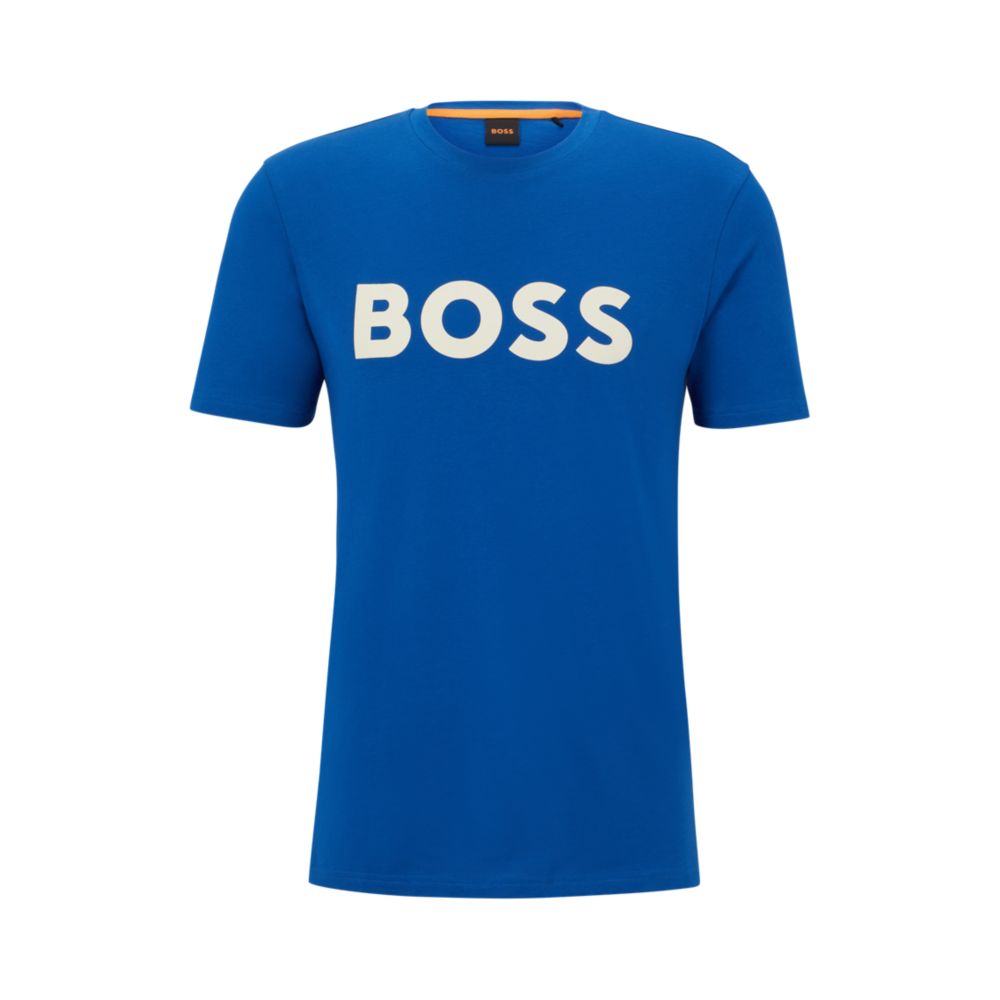 HUGO BOSS Cotton-jersey T-shirt with rubber-print logo