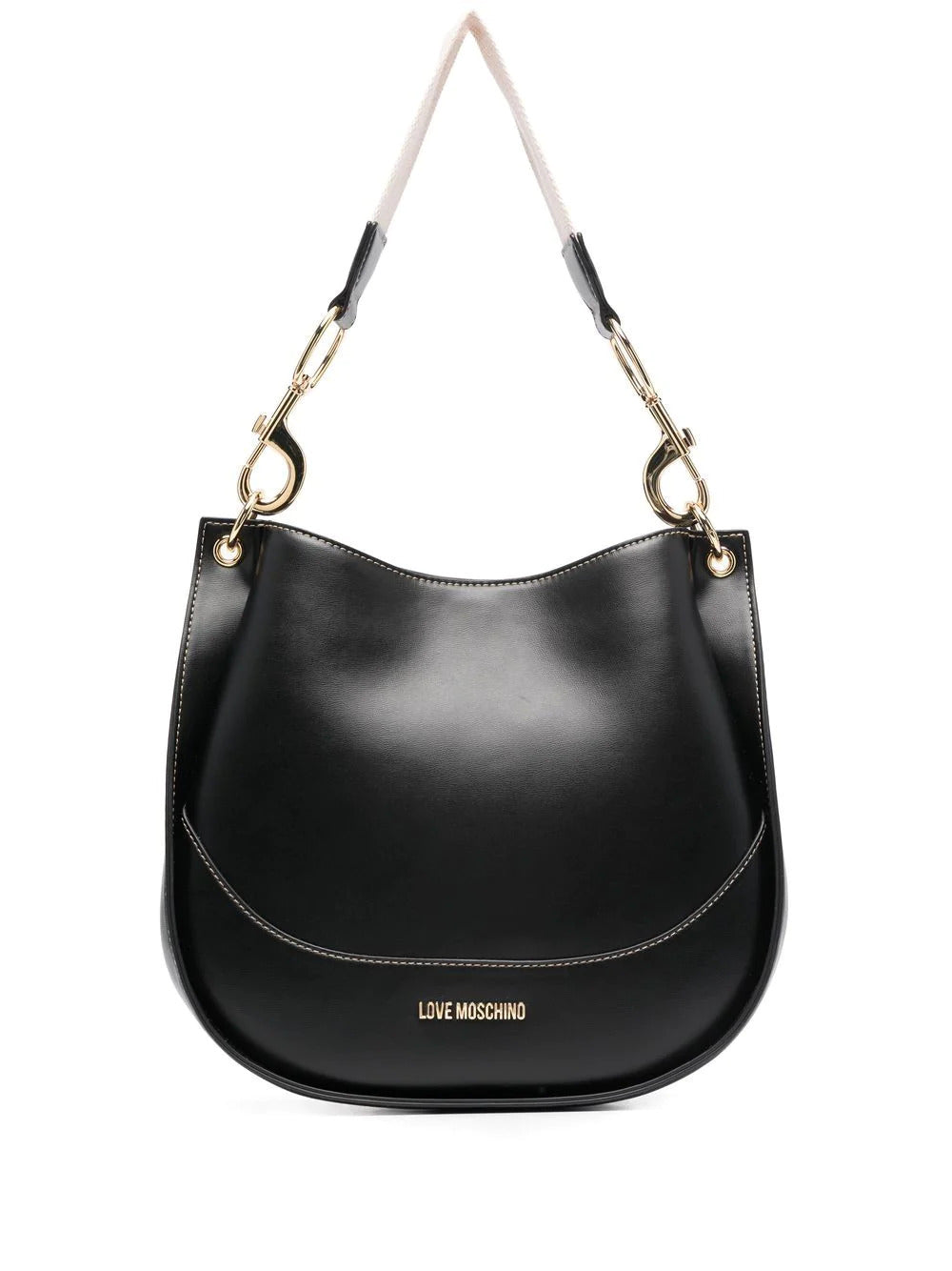 Shop Love Moschino Women Nero Shoulder Leather Bag Os In Black