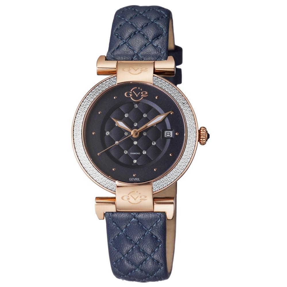 GV2 GV2 Berletta Women's Watch Black Dial Navy Leather Strap