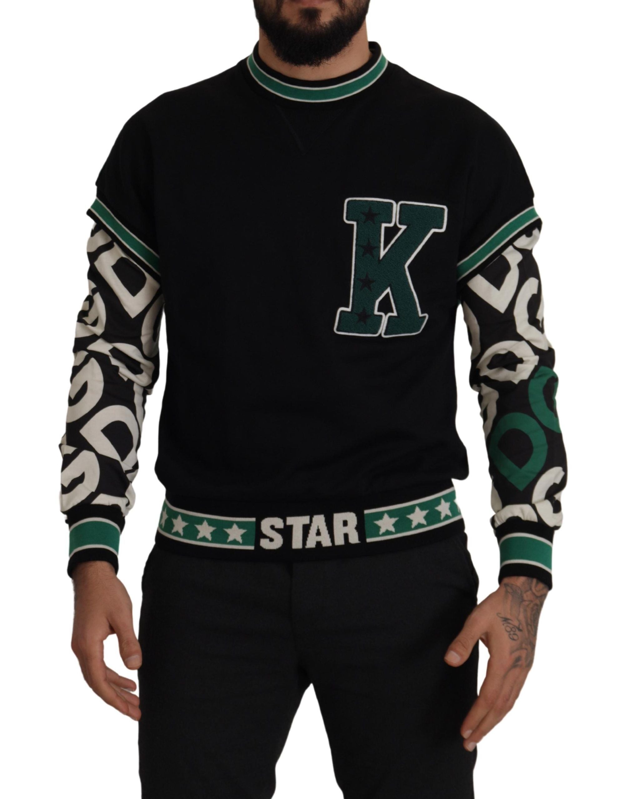 DOLCE & GABBANA Dolce & Gabbana   Cotton KING Star Crewneck Pullover Men's Sweater
