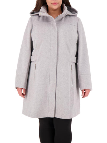 Vince Camuto plus womens wool blend warm walker coat