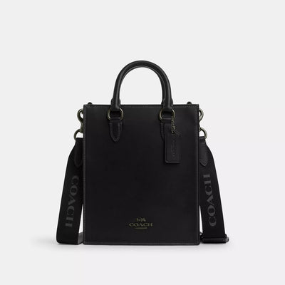 코치 COACH Outlet dylan tote in colorblock signature canvas,gunmetal/black/charcoal