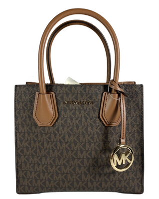 Michael Kors Jet Set Medium Mulberry Leather Front Zip Chain Tote Bag