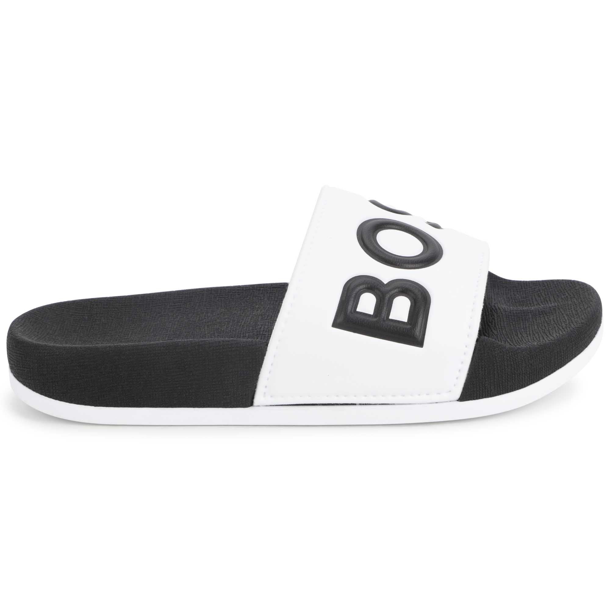 HUGO BOSS Black & White Sliders
