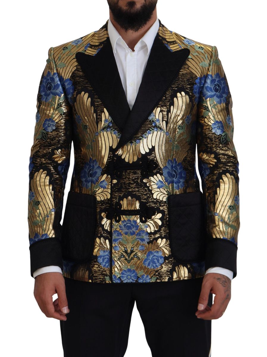 DOLCE & GABBANA Dolce & Gabbana  Lurex Double Breasted Jacket Men's Blazer