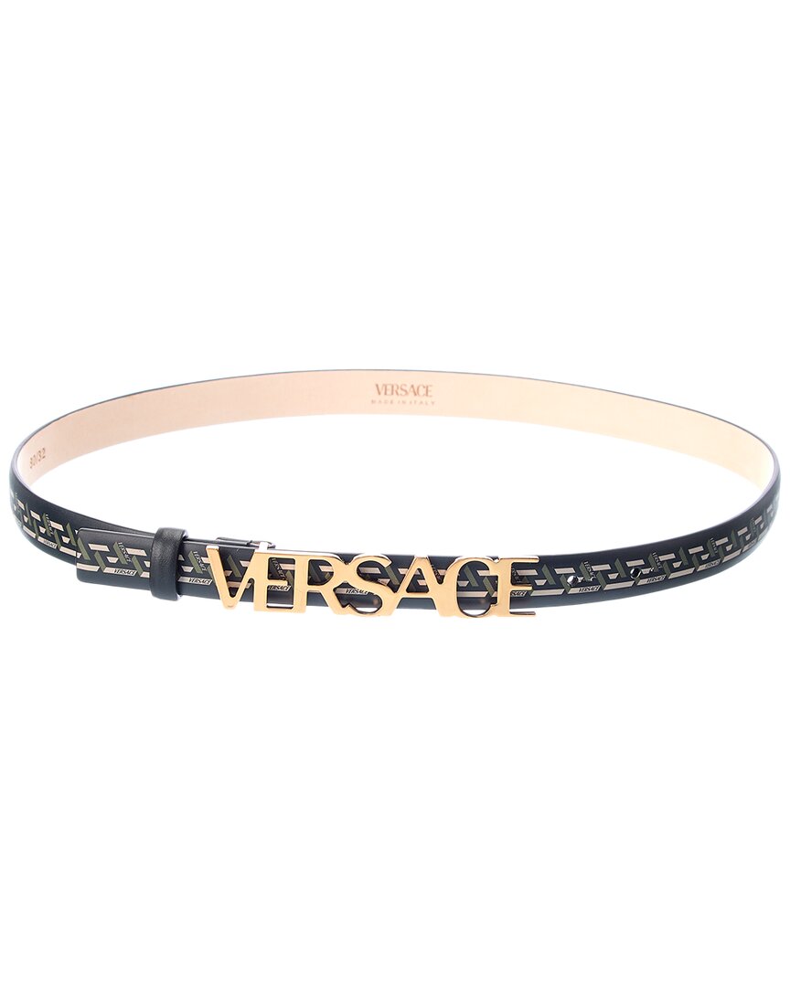 VERSACE Versace Logo Leather Belt