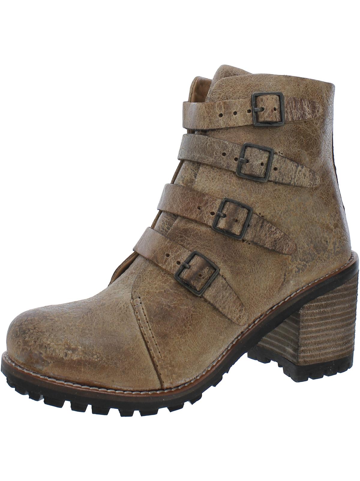 Shop Diba True Com Rad Womens Almond Toe Block Heel Ankle Boots In Brown