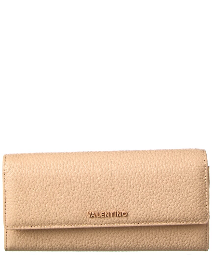 Valentino By Mario Valentino Collins Flap Leather Wallet In Pink