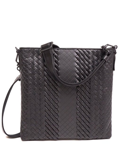 Bottega Veneta Woven Leather Messenger Bag | Shop Premium Outlets