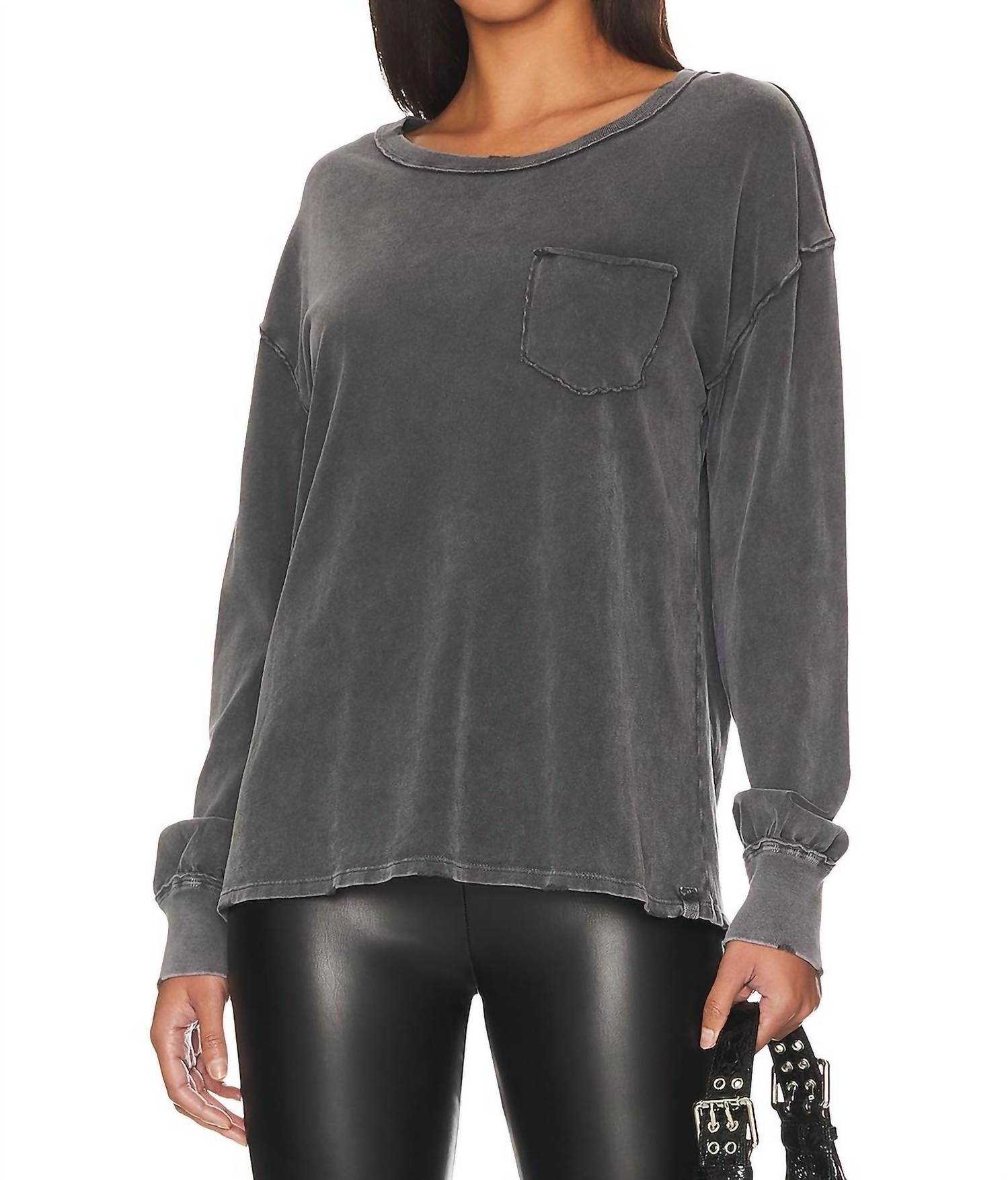 FREE PEOPLE Fade Into You Top in Metal Stiletto