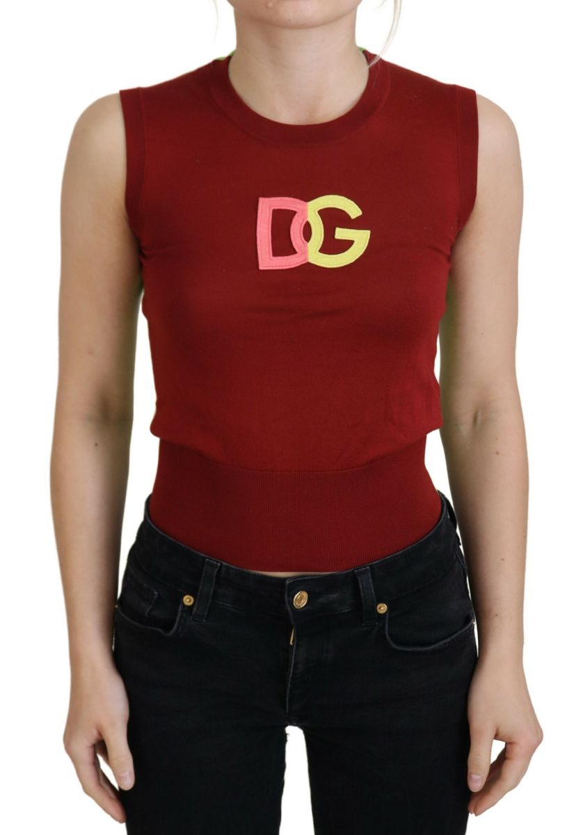 DOLCE & GABBANA Dolce & Gabbana   DG Logo Sleeveless Pullover Women's Top