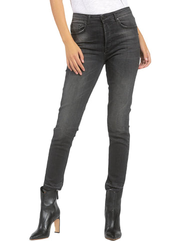 Elan womens distressed high waist skinny jeans