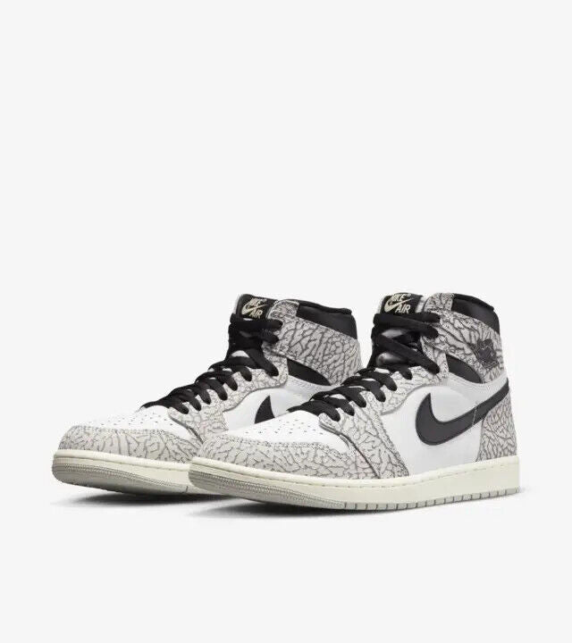 Shop Jordan Air  1 Retro High Og Dz5485-052 Men's White Cement Running Shoes Ank484 In Grey