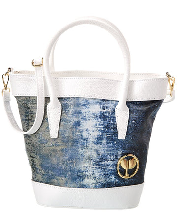 Persaman New York adele denim & leather tote