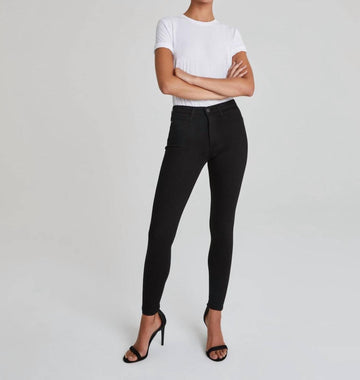 Ag Jeans the farrah skinny ankle seamless jean in super black