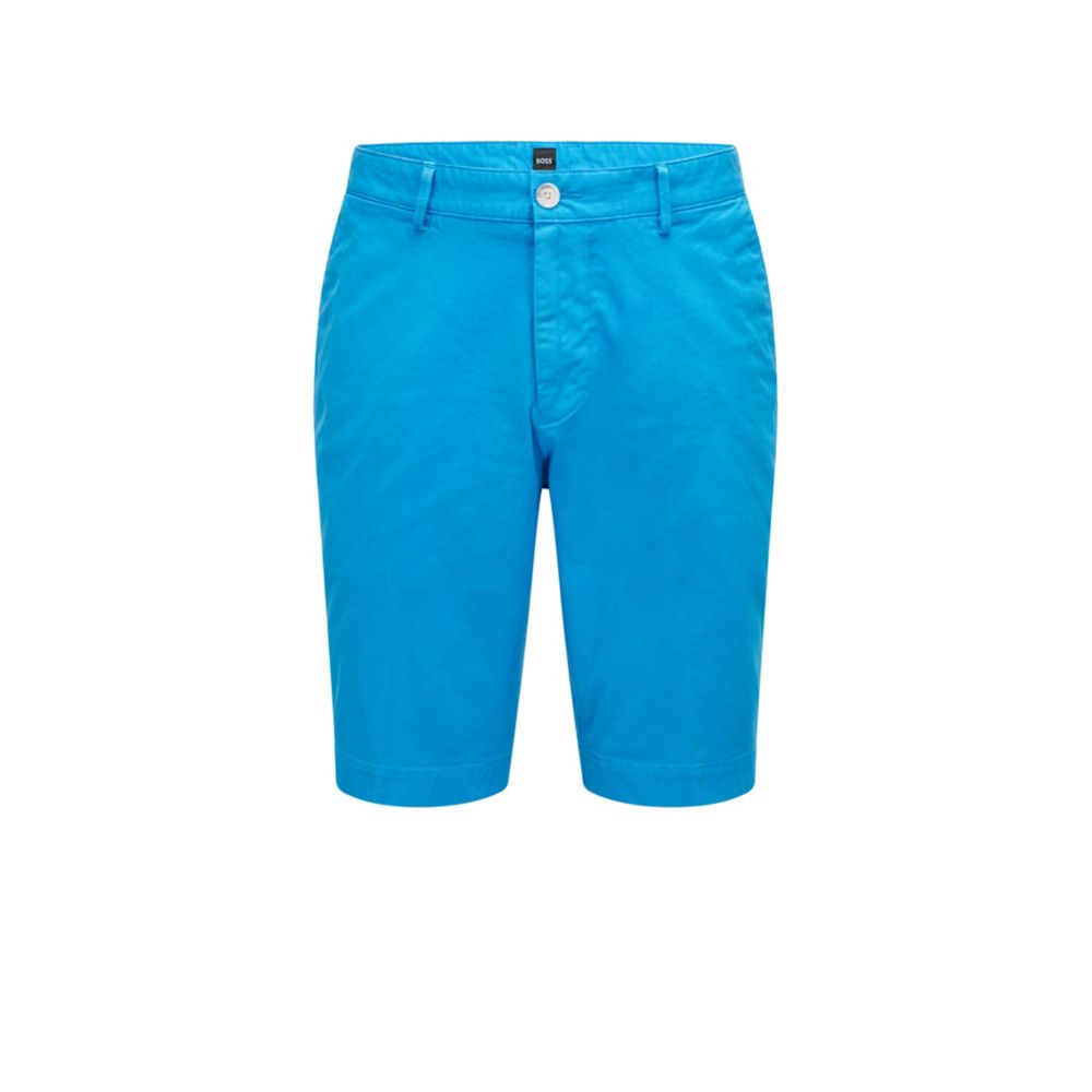 HUGO BOSS Slim-fit regular-rise shorts in stretch cotton