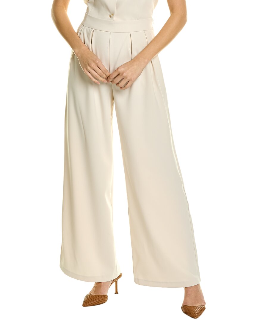 Avec Les Filles Pleated Wide-Leg Pants