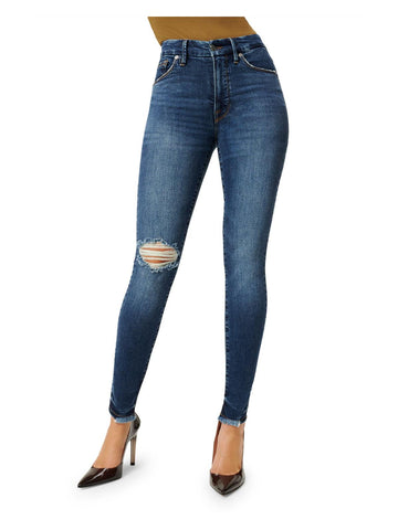 Good American womens distressed high waist skinny jeans