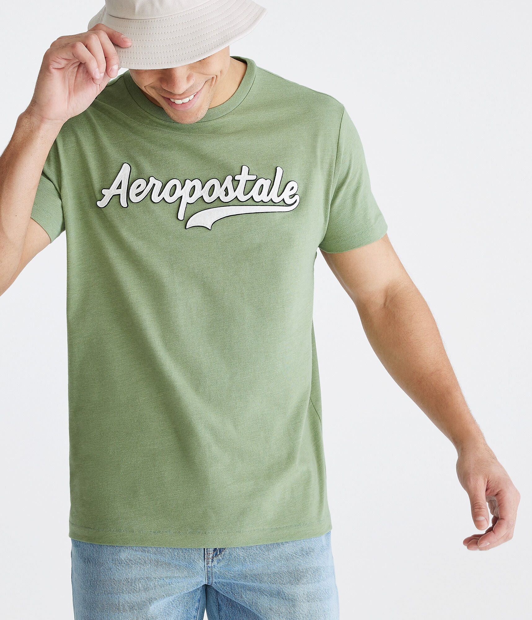 Shop Aéropostale Script Appliqué Graphic Tee In Multi