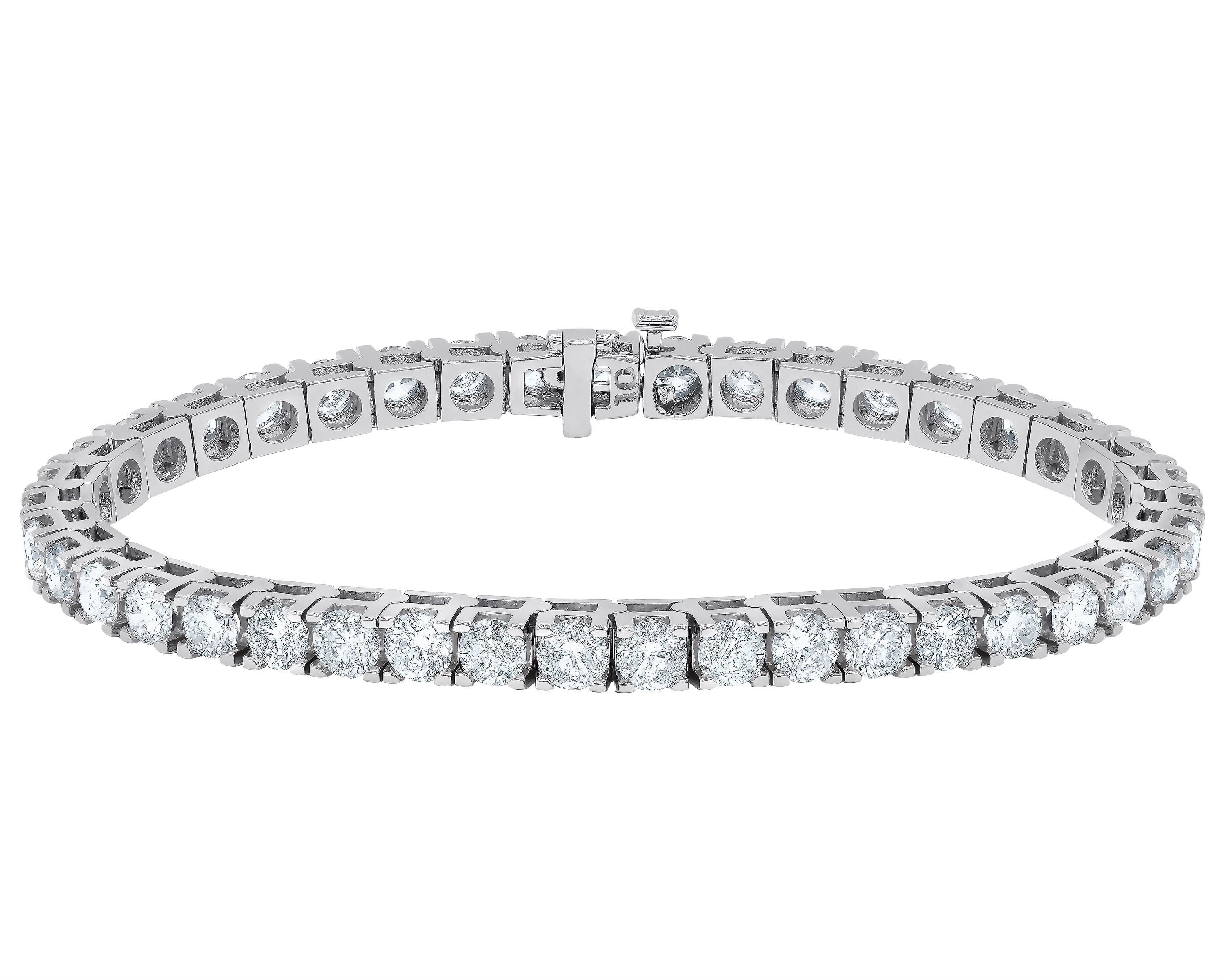 Diana M. 10.25 Carat Diamond Tennis Bracelet In Metallic