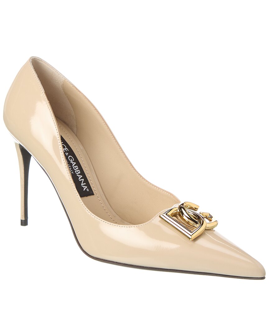 DOLCE & GABBANA Dolce & Gabbana DG Logo Leather Pump