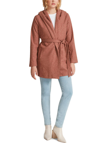 BB Dakota by Steve Madden womens hooded midi wrap coat