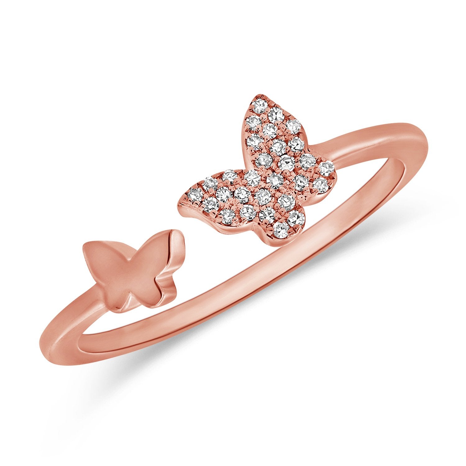 SABRINA DESIGNS 14k Gold & Diamond Open Butterfly Ring
