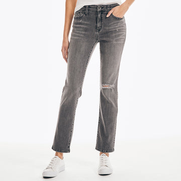 Nautica womens jeans co. true flex mid-rise straight denim