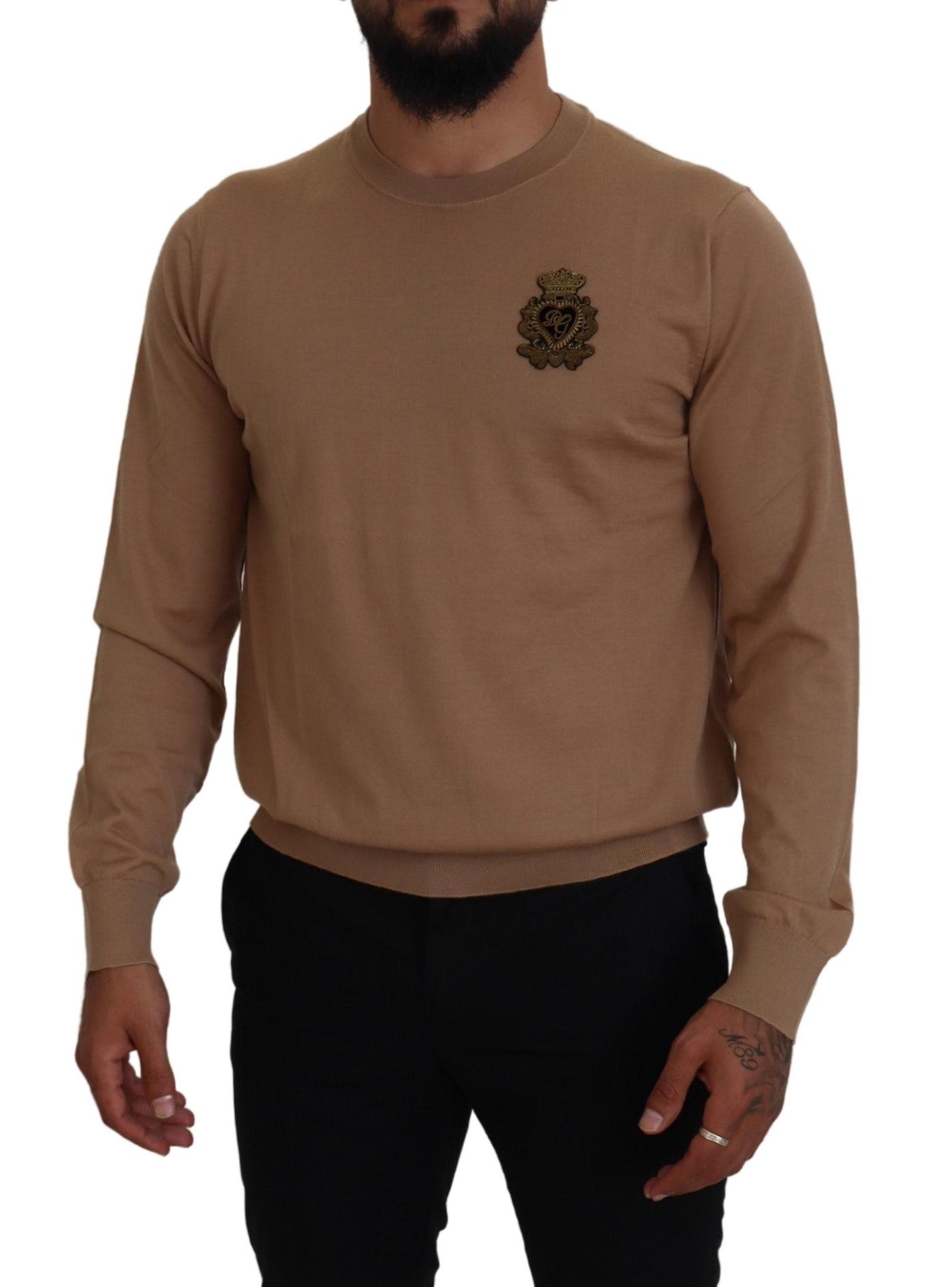 DOLCE & GABBANA Dolce & Gabbana  Cashmere Crown Logo Pullover Men's Sweater