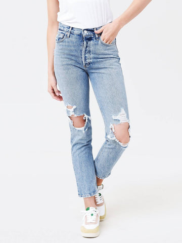 Agolde fen high rise relaxed tapered jean in wander