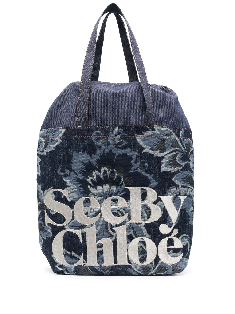 Shop See By Chloé See By Chloe Women's Essential Floral Tote Handbag In Blue