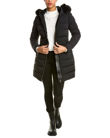 Mackage calla leather-trim down coat