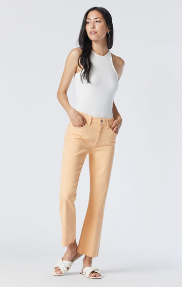 Mavi anika crop flare jeans in caramel cream la vintage