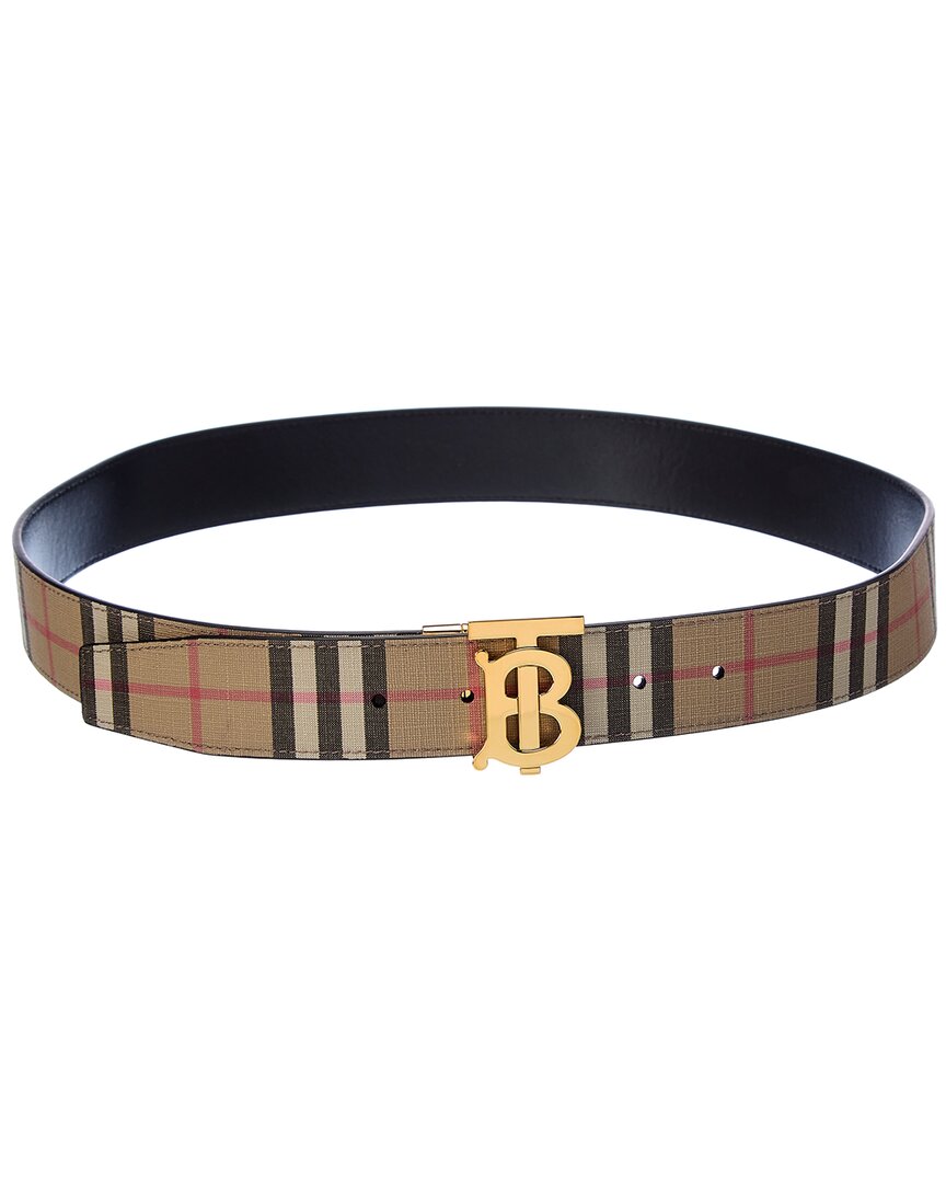 Leather belt Burberry Brown size M international in Leather - 20068356