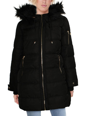 Jessica Simpson womens water resistant midi puffer coat