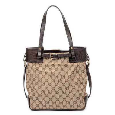 Gucci Brown/Beige GG Canvas and Leather Medium Bella Hobo Gucci