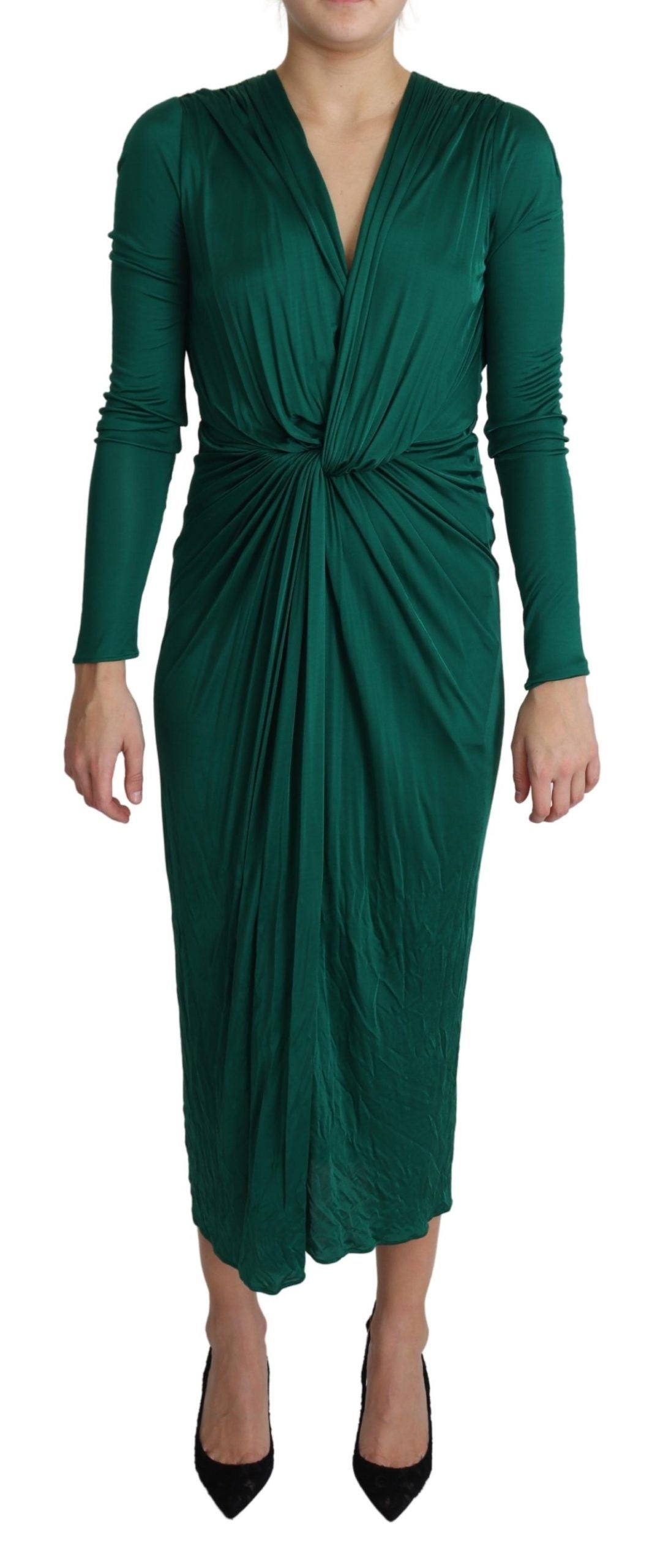 DOLCE & GABBANA Dolce & Gabbana  Fitted Silhouette Midi Viscose Women's Dress