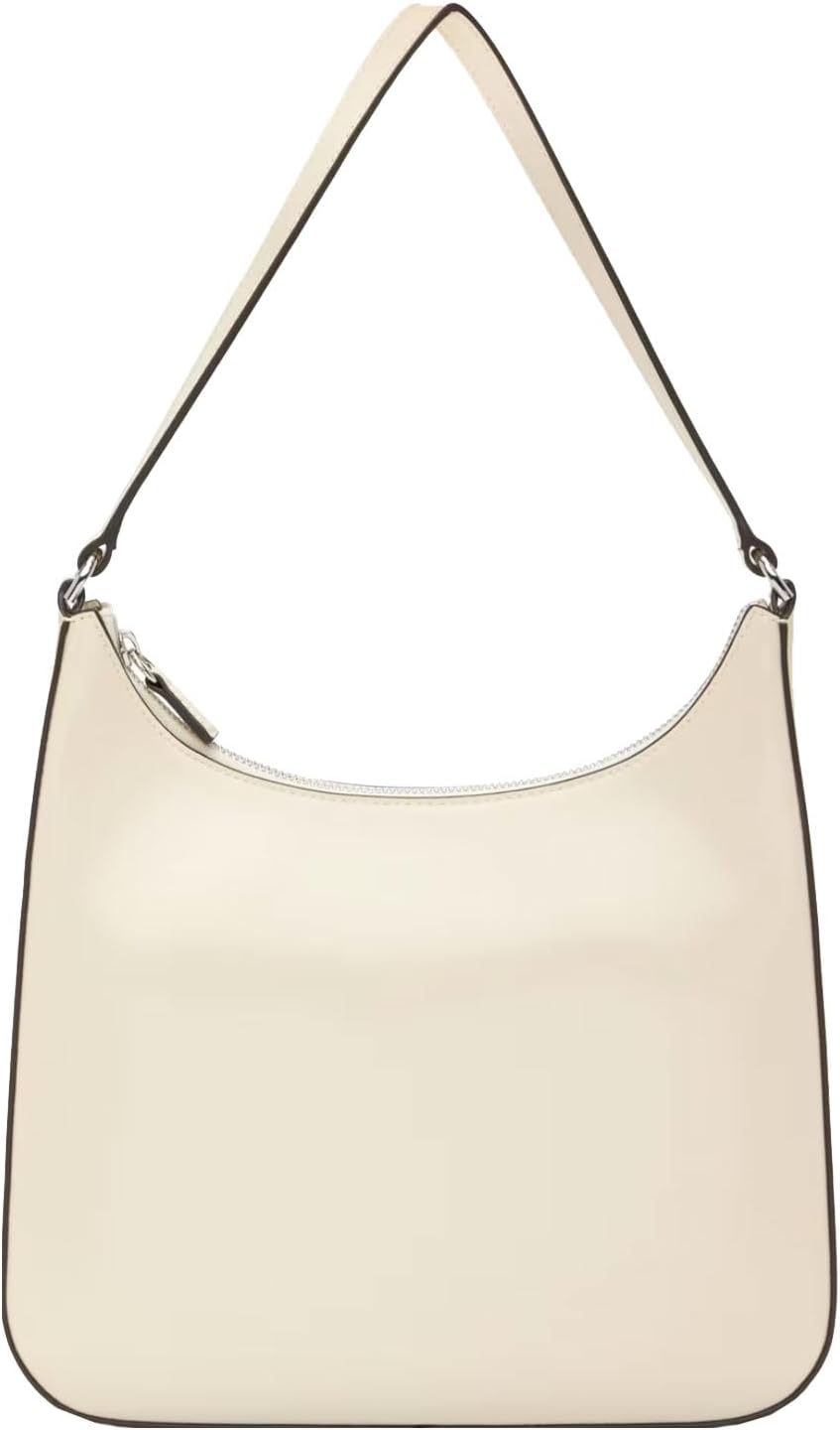 Shop Staud Women's Cream Leather Alec Shoulder Handbag In White
