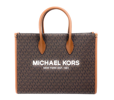 Michael Kors Jet Set Leather Large X Cross Chain Shoulder Tote Bag (Va
