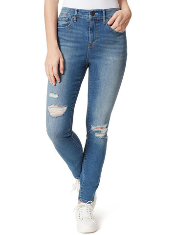 FRAYED womens denim ankle skinny jeans