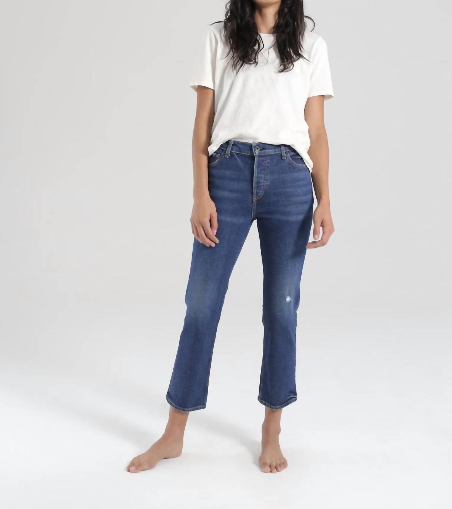 ASKK NY High Rise Straight Jean in Roller