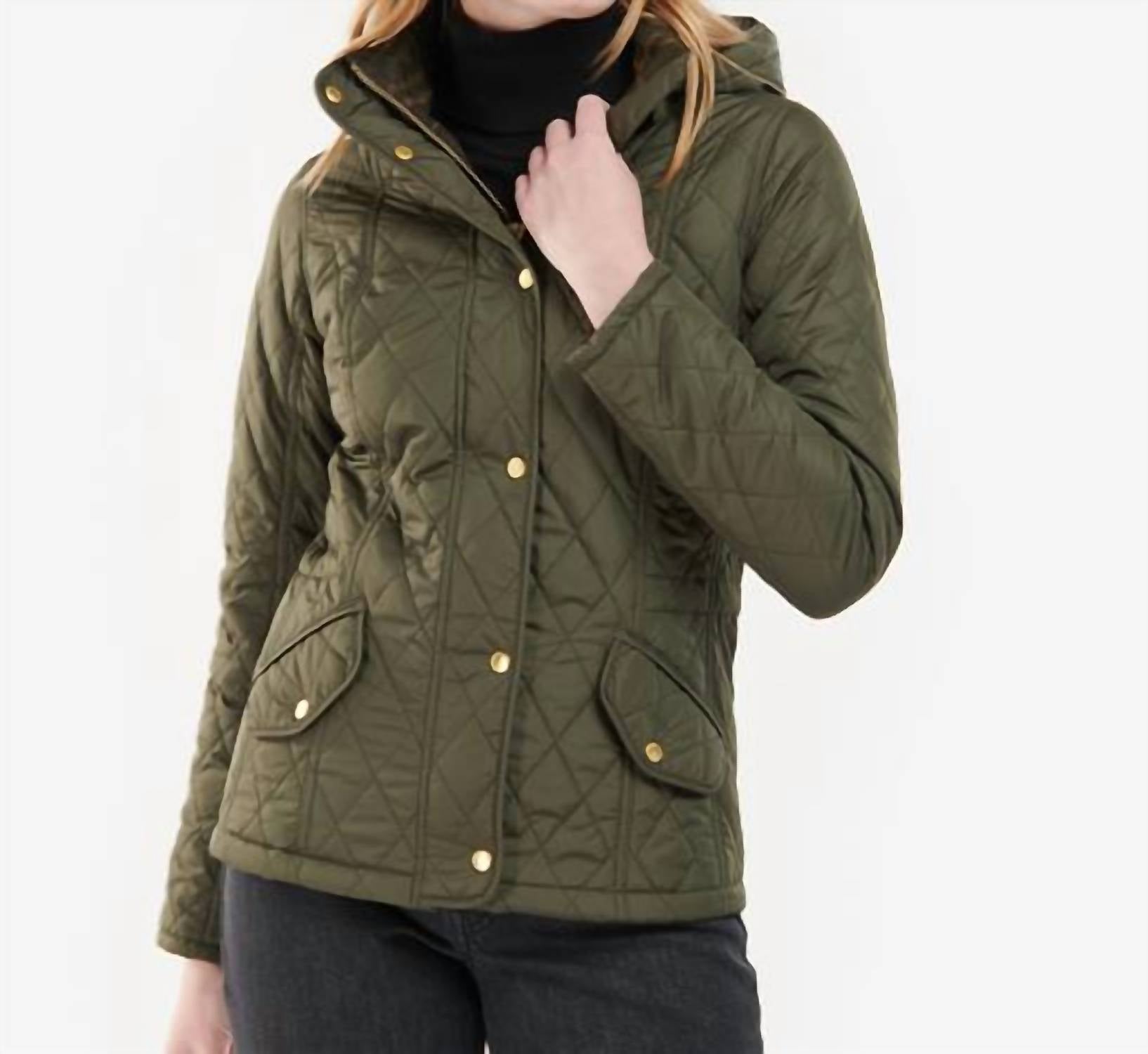 BARBOUR Millfire Quilted Jacket In Olive Green
