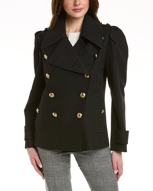 Michael Kors Woco Gab Wool-blend Military Peacoat | Shop Premium Outlets