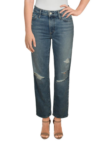 Joe womens mid rise destroyed boyfriend jeans